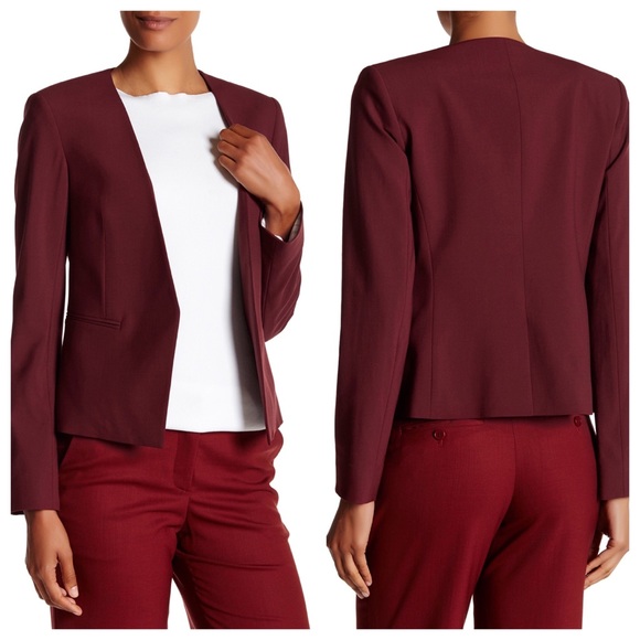 NWT Theory Delaven Blazer in Cherry Sz 6 - Picture 6 of 6
